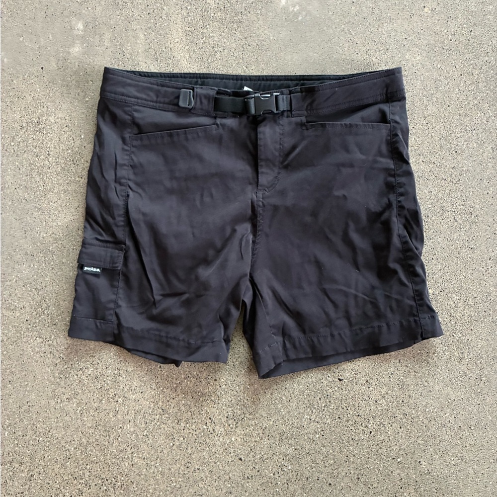 Black Cargo Shorts with Belt
